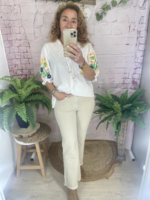 Blusa bordada 6455